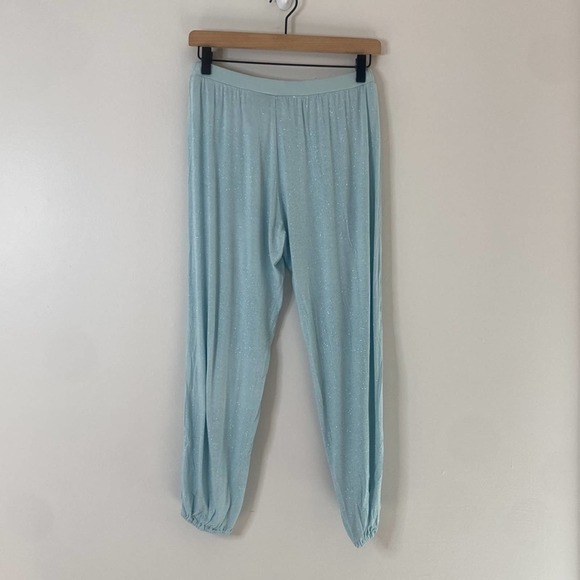 Chaser NWT Revolve Glitter Shirred lounge pants crystal mediun - Picture 5 of 5